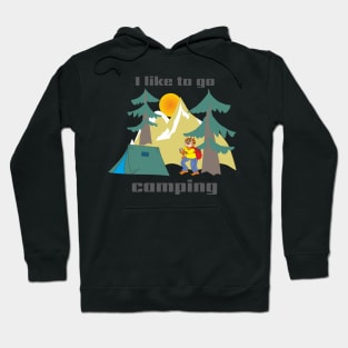 CAT I like to go camping Hoodie